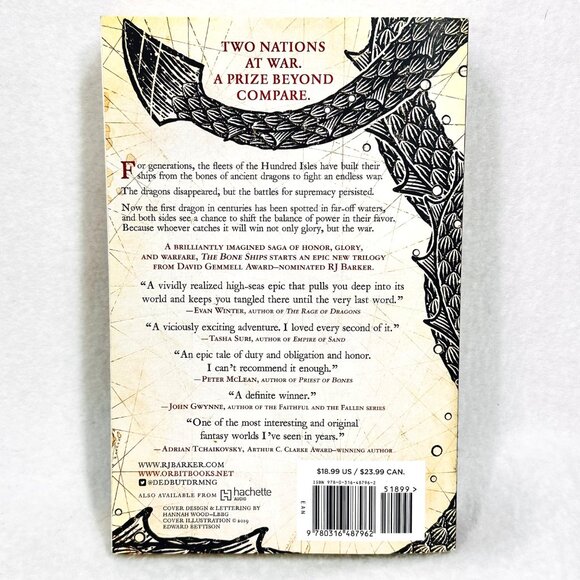 The Bone Ships By RJ Barker - Tide Child Trilogy - Book One (2022) - Picture 3 of 5